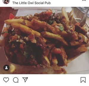 Vegan chilli cheese fries  at The Little Owl Social Pub in Brookfield