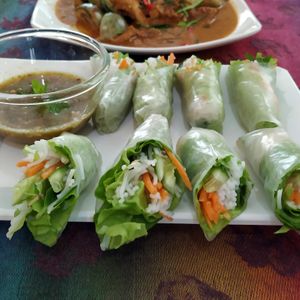 Fresh Spring Rolls at My Thai Cooking in Bangkok
