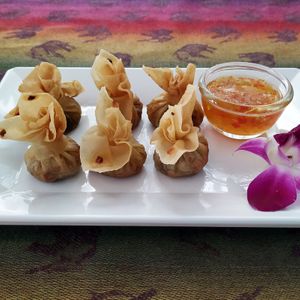 Thai Golden Bags at My Thai Cooking in Bangkok