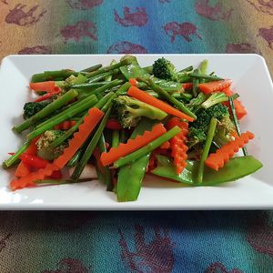 Thai Stir Fried Vegetables at My Thai Cooking in Bangkok