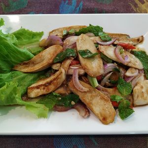 Thai Waterfall Mushroom Salad at My Thai Cooking in Bangkok