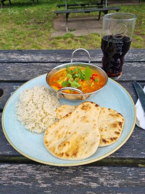 Gobi Dhansak Curry at The Moreton Hall in Bury St Edmunds