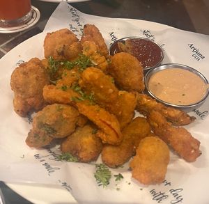 Vegetable tempura was so moreish!! at Artjuna in Anjuna