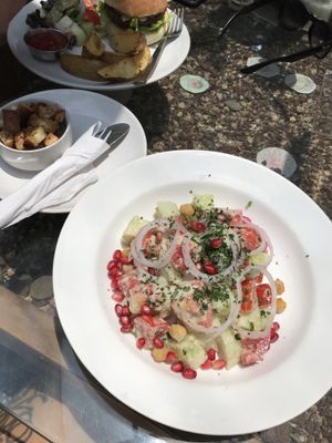 Oriental salad (made vegan by omitting paneer). Didn’t seem to have any couscous like on menu. at Artjuna in Anjuna