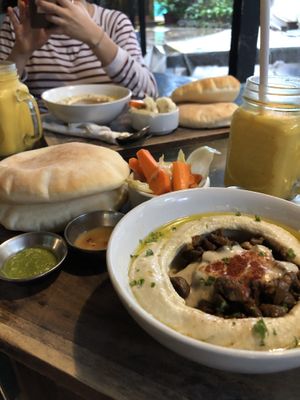 Hummus plate  at Artjuna in Anjuna
