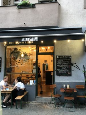 Outside  at LoveBurger in Berlin