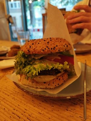 Loveburger with chickpeas patty at LoveBurger in Berlin