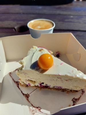 Lemon cake at VegB12 in Tallinn