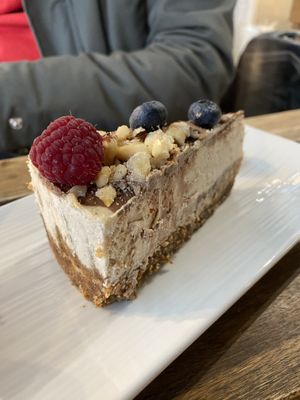 Raw chocolate-nut cake. Amazing!  at VegB12 in Tallinn