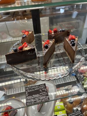 Raw hazelnut chocolate cake  at VegB12 in Tallinn
