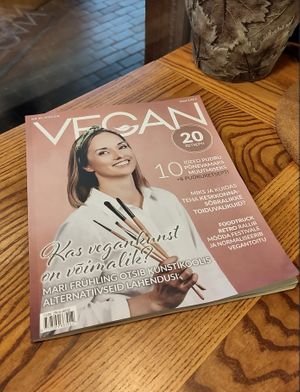 There are vegan magazines to read (unfortunately in Estonian)! at VegB12 in Tallinn