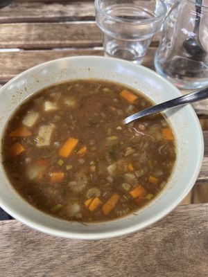 Vegetable & Lentil Soupp  at VegB12 in Tallinn