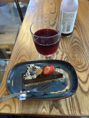 Peanut chocolate cake  at VegB12 in Tallinn