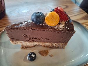 September 2025 - Chocolate and peanut cake at VegB12 in Tallinn