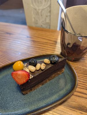 Chocolate cake! To die for 😍 at VegB12 in Tallinn