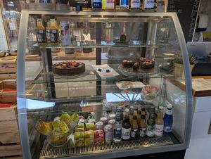 Cakes and drinks at VegB12 in Tallinn