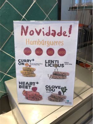 Vegan hamburger at Natur'all in Lagos