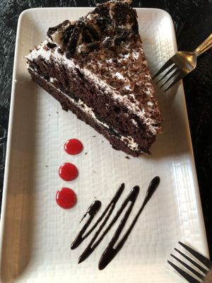 Delicious Chocolate Cake... a biiig piece! at 100% Mexicano Vegano in Mallorca