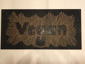 Vegan artwork  at 100% Mexicano Vegano in Mallorca