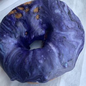 Vegan cotton candy donut  at Alien Donuts in Scottsdale