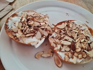 Vegan bagel at The Coffee Shop in Gilbert