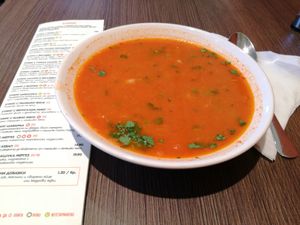 Yemeni been soop, vegan. Noting special. at Hummusbar in Sofia