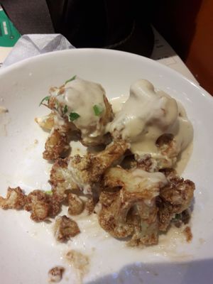 Cauliflower fried at Hummusbar in Sofia