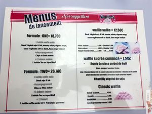 Special Vegan Menu at Waffles Folies in Paris
