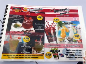 Menu 2 at Waffles Folies in Paris