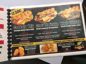 Salty vegan menu at Waffles Folies in Paris