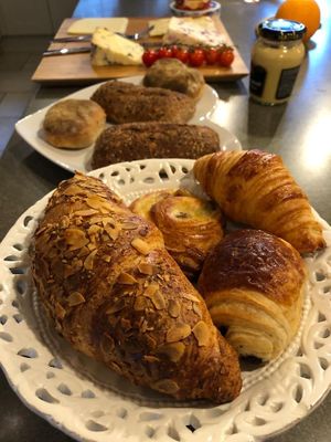 Being less healthy one day with pastries and almond croissants!  at Lut's B&B in South Hykeham