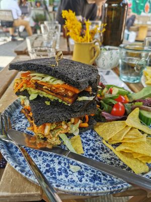 Kimchi tofu at Plantarium Cafe in Stratford-upon-avon