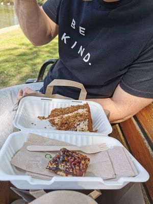 Take out cake by the river at Plantarium Cafe in Stratford-upon-avon