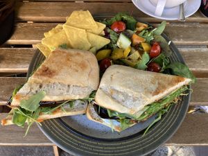 Aubergenius sandwich at Plantarium Cafe in Stratford-upon-avon