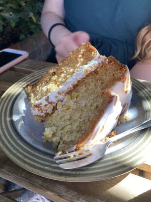 Lemon drizzle cake at Plantarium Cafe in Stratford-upon-avon