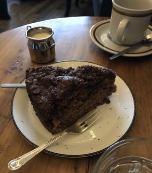 An enormous slice of apple cake!  #Veganuary at Plantarium Cafe in Stratford-upon-avon