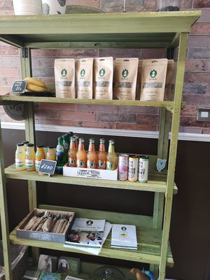 Drinks and cannabis tea at Plantarium Cafe in Stratford-upon-avon