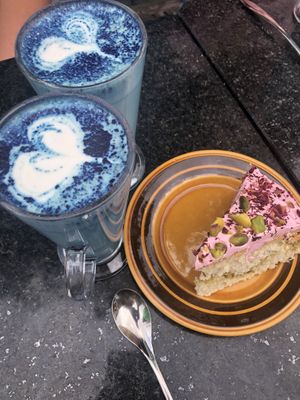 Blue Matcha Oat Latte😍😋 at Plantarium Cafe in Stratford-upon-avon