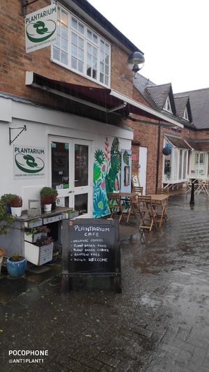 Outside at Plantarium Cafe in Stratford-upon-avon