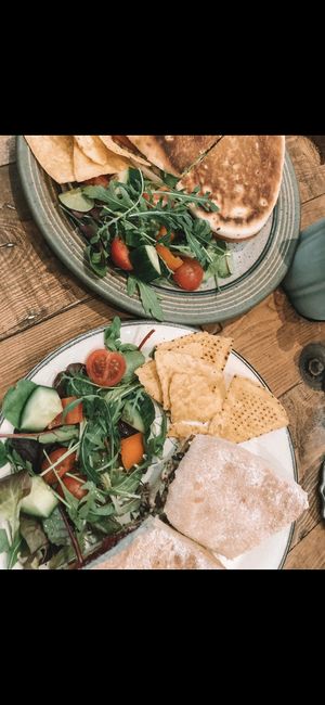 Winter ciabatta with tofu & cranberry  at Plantarium Cafe in Stratford-upon-avon