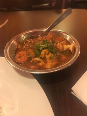 Bhuna curry with veggies at Bhaji in Queretaro