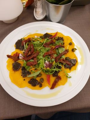 Zucchini carpacio at Hotel Villa Magdalena in Krapinske Toplice