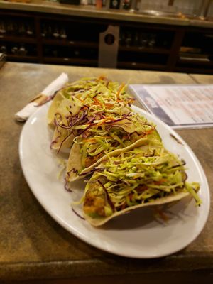 Avocado tacos at SeaQuake Brewing in Crescent City