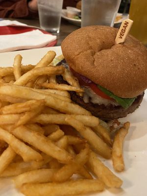 Impossible burger  at SeaQuake Brewing in Crescent City