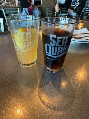 Arnie Palmer and root beer at SeaQuake Brewing in Crescent City