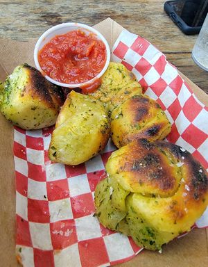 Vegan Garlic Knots at Scottie's Pizza Parlor in Portland