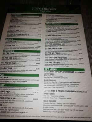 Starters fried in same oil as chicken at Jino's Thai Cafe in Leeds