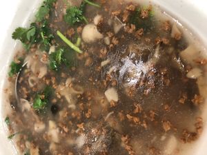 Vegetarian West Lake Soup (requested without egg) at Good Vegetarian Restaurant 上善素餐廳 in Hong Kong Island