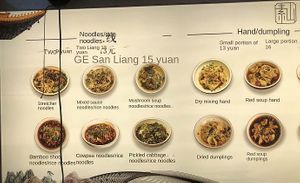 Part of the menu  at Su Shan Mian 素山面素食 - 雅仕苑店 in Chengdu