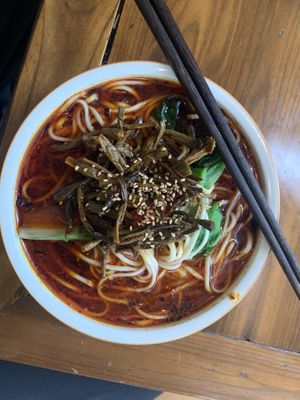 Cow pea noodle soup   at Su Shan Mian 素山面素食 - 雅仕苑店 in Chengdu